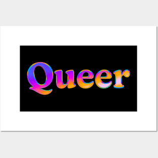 Queer // Retro Typography Design Posters and Art